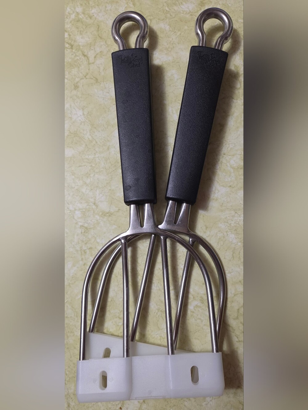 Pampered Chef Black-Handled Stainless Steel Hand Whisks